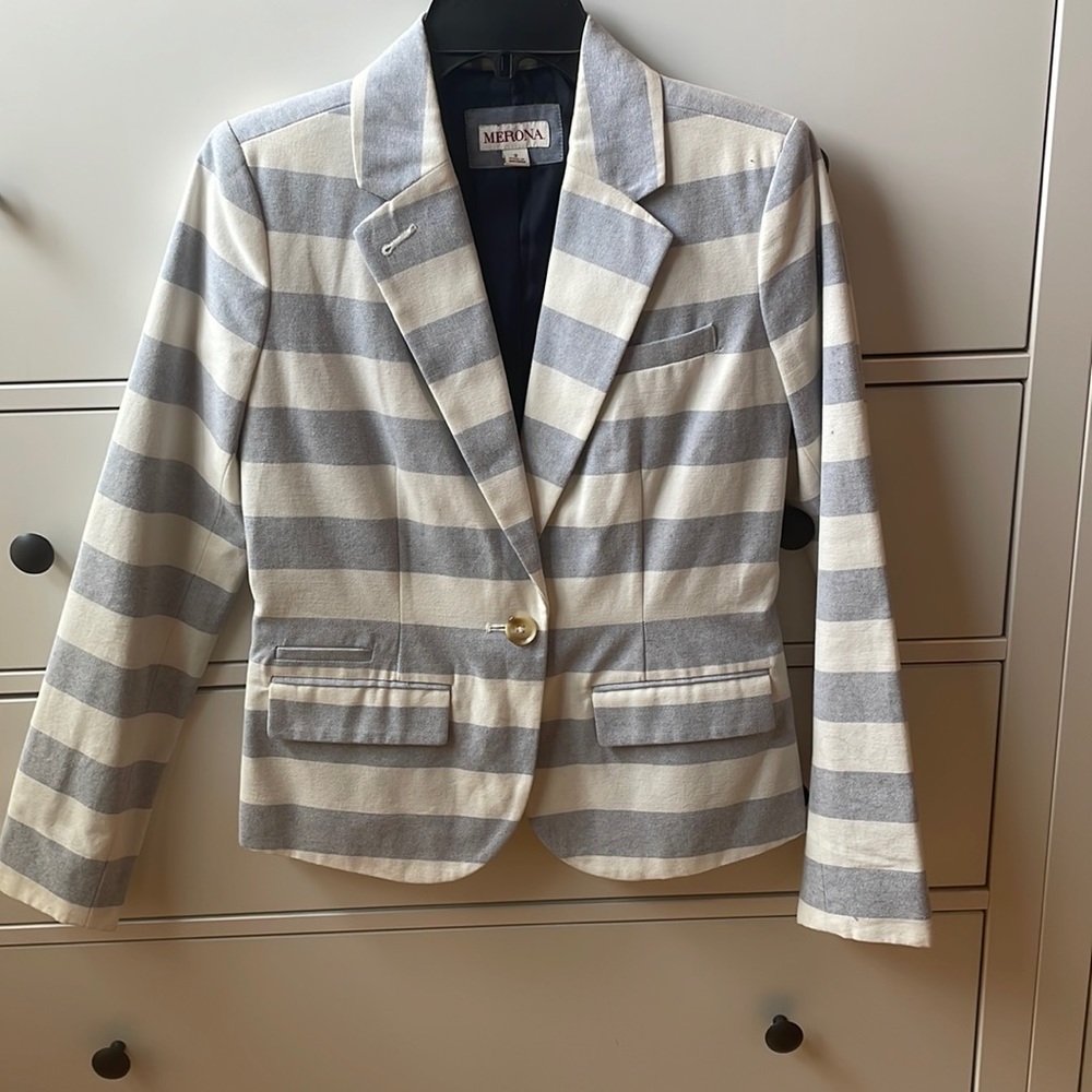 Merona Size 2 Striped Blazer